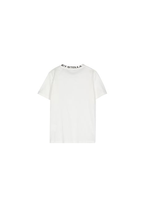 STELLA MCCARTNEY KIDS T-Shirt Bianca Con Logo Sul Girocollo - STELLA MCCARTNEY KIDS Fino al 60% di sconto