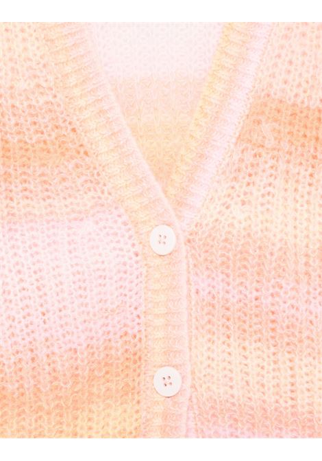 STELLA MCCARTNEY KIDS Cardigan in Maglia Rosa Pesca a Righe Arcobaleno - STELLA MCCARTNEY KIDS Only for today
