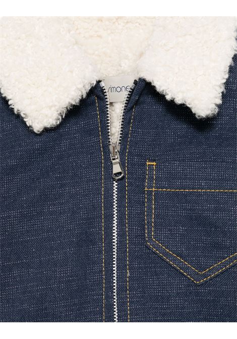 SIMONETTA Giacca In Denim Blu Con Collo in Finto Shearling - SIMONETTA Sostegno trimestrale