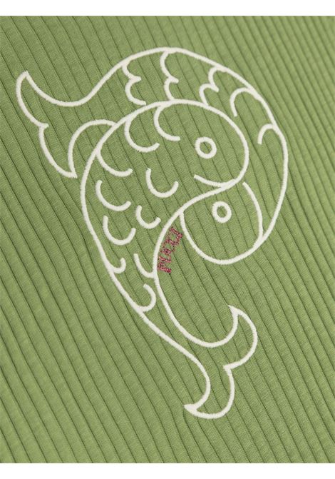 EMILIO PUCCI JUNIOR Canotta a Coste Verde Con Motivo Pesci - EMILIO PUCCI JUNIOR Fino al 55% di sconto