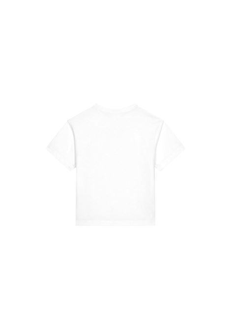 DOLCE & GABBANA KIDS T-Shirt Bianca Con Placca Logata - DOLCE & GABBANA KIDS Enormi sconti