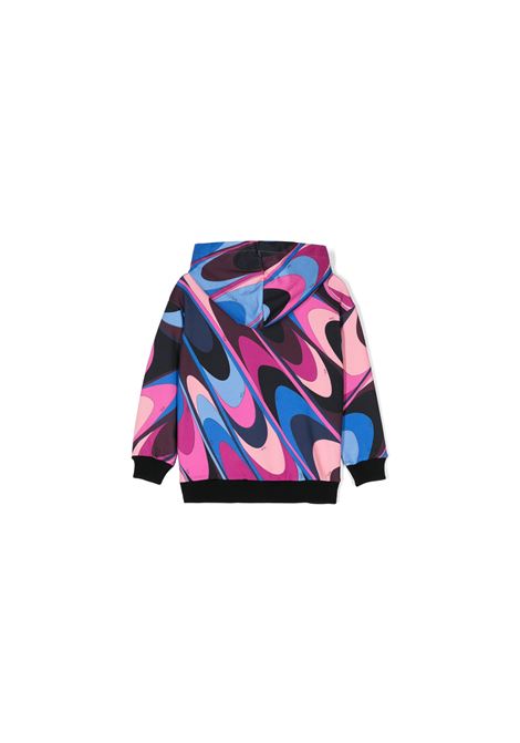 EMILIO PUCCI JUNIOR Felpa Con Cappuccio e Stampa Onde - EMILIO PUCCI JUNIOR Limitato a 3 giorni