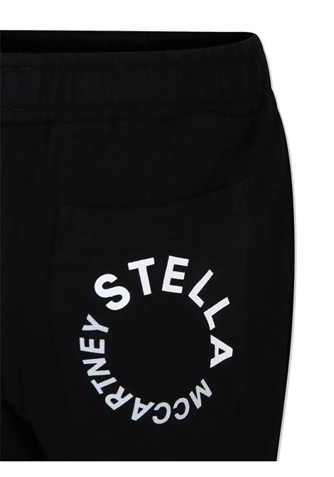 STELLA MCCARTNEY KIDS Joggers Neri Con Logo Grafico Bianco - STELLA MCCARTNEY KIDS 50% di sconto per tempo limitato