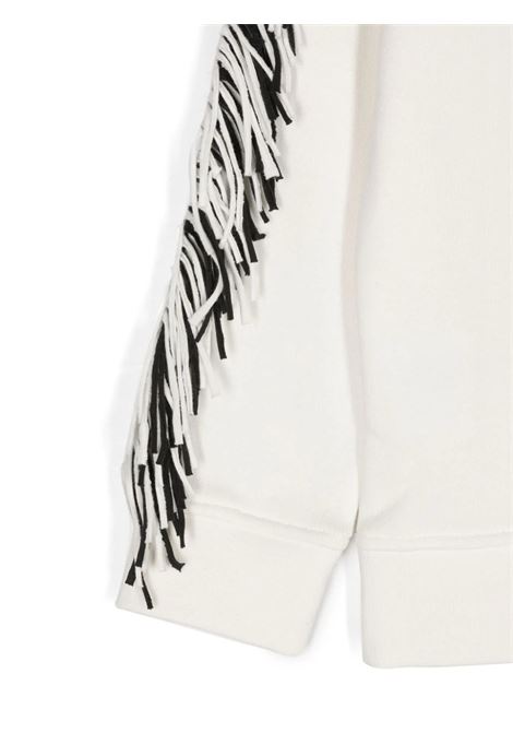 STELLA MCCARTNEY KIDS Felpa Bianca con Frange e Grafica Stella - STELLA MCCARTNEY KIDS Italy