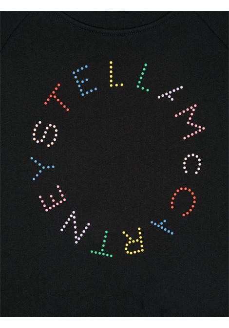 STELLA MCCARTNEY KIDS Felpa Nera Con Logo Circolare Multicolore - STELLA MCCARTNEY KIDS Italia