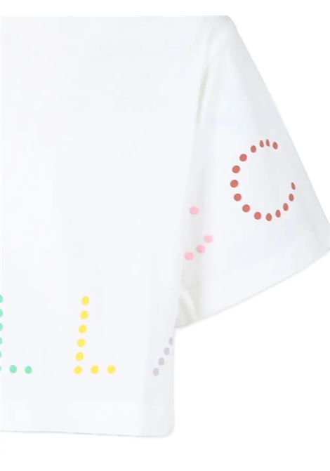 STELLA MCCARTNEY KIDS T-Shirt Cropped Bianca Con Logo Multicolore - STELLA MCCARTNEY KIDS Qualità