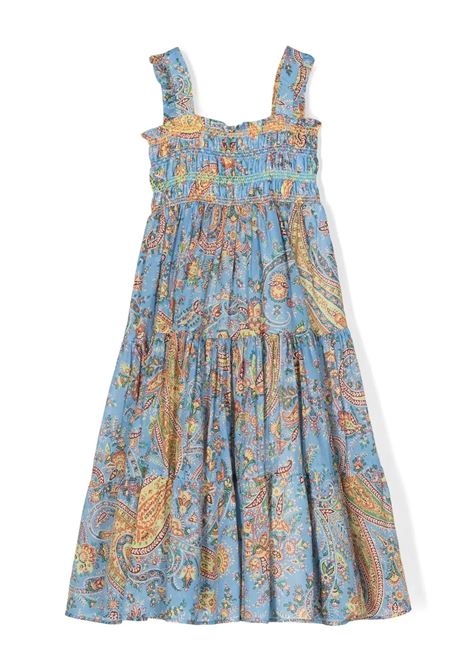 ETRO KIDS Abito Smanicato Azzurro Con Motivo Paisley - ETRO KIDS Consegna Veloce