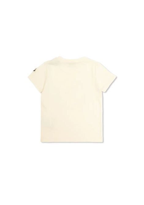 MONCLER ENFANT T-Shirt Bianca Con Logo Di Cristalli - MONCLER ENFANT Promozione Limitata