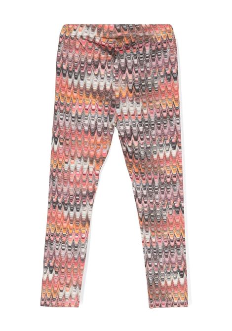 MISSONI KIDS Leggings In Viscosa Stretch Con Motivo Zigzag Multicolore - MISSONI KIDS Affare Del Giorno