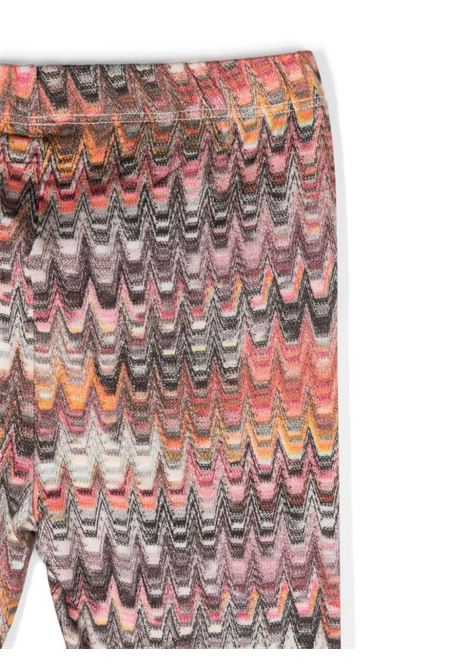 MISSONI KIDS Leggings In Viscosa Stretch Con Motivo Zigzag Multicolore - MISSONI KIDS Affare Del Giorno