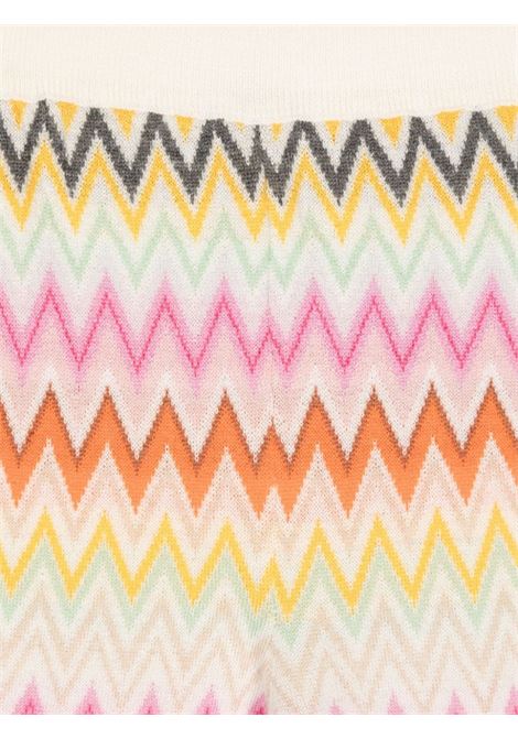 MISSONI KIDS Pantapalazzo In Lana Con Motivo Zigzag Multicolore - MISSONI KIDS Sconto