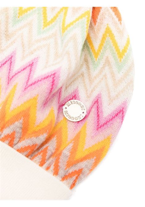 MISSONI KIDS Berretto Con Pompon e Motivo Zigzag Multiocolore - MISSONI KIDS Economico