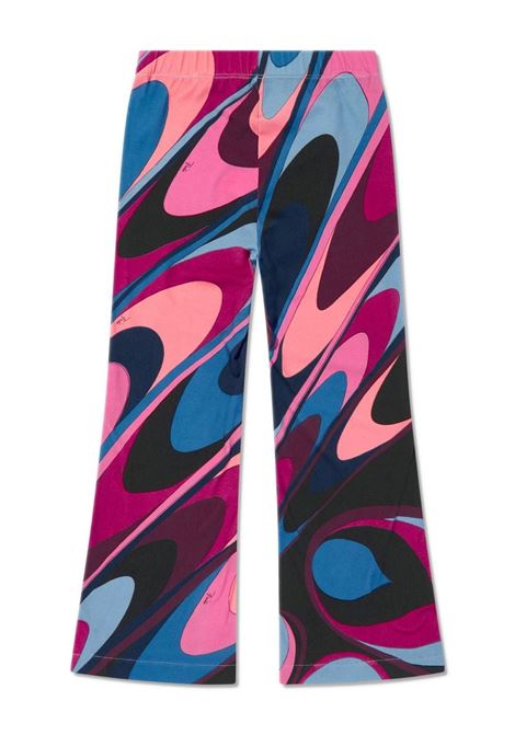 EMILIO PUCCI JUNIOR Pantaloni Svasati Con Stampa Onde - EMILIO PUCCI JUNIOR Vendite Flash