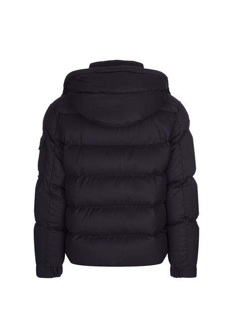 MONCLER Piumino Corto Vezere Blu Notte Con Cappuccio - MONCLER Spedizione gratuita
