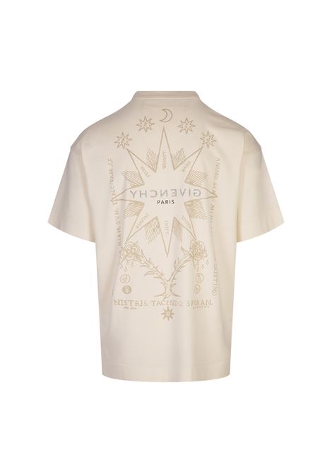 GIVENCHY T-Shirt GIVENCHY Reverse Avorio Con Stampa Tarocchi - GIVENCHY Negozio online di fabbrica