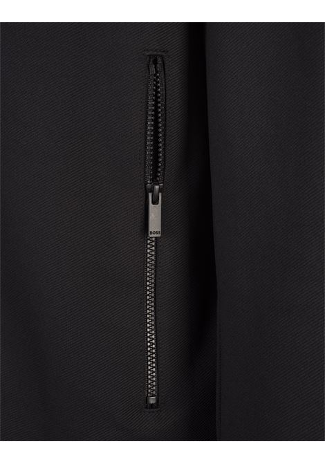 BOSS Sovracamicia Nera Con Zip - BOSS Fornitura limitata