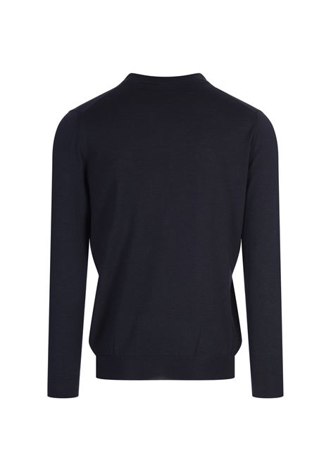 KITON Pullover Scollo a V In Seta e Cashmere Blu - KITON Offerta per la Festa della Mamma