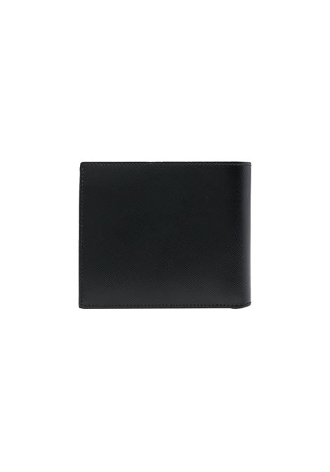 KITON Portafoglio Bi-Fold Nero Con Logo Argentato - KITON Offerta Giorno del Papà
