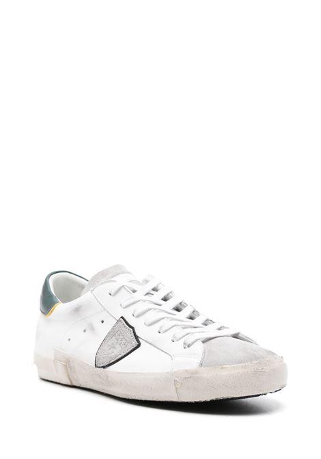 PHILIPPE MODEL Sneakers Prsx Bianche e Verdi - PHILIPPE MODEL Ultimo giorno