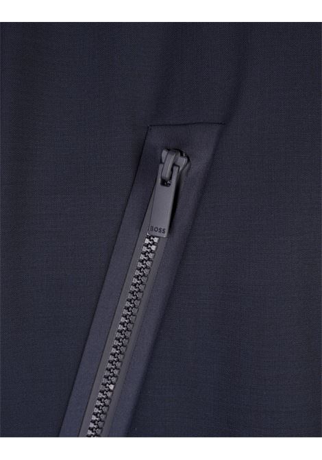BOSS Giubbotto Blu Scuro In Tessuto Laminato Impermeabile - BOSS Offerta speciale della fabbrica