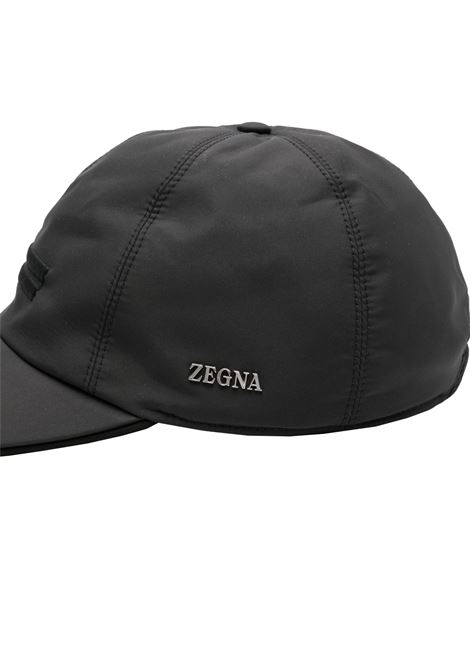 ZEGNA Cappello Da Baseball In Tessuto Tecnico Nero - ZEGNA Discount Store per i nuovi prodotti