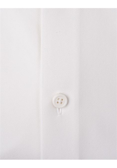 BOSS Camicia Slim Fit Bianca In Materiale Elasticizzato Ad Alte Prestazioni a Spina Di Pesce - BOSS Sconti questo mese