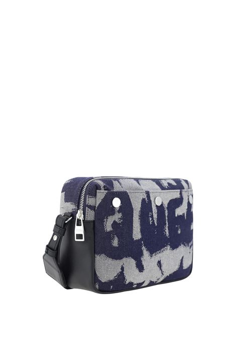 ALEXANDER MCQUEEN Borsa a Tracolla In Denim McQueen Graffiti Indaco - ALEXANDER MCQUEEN 2025
