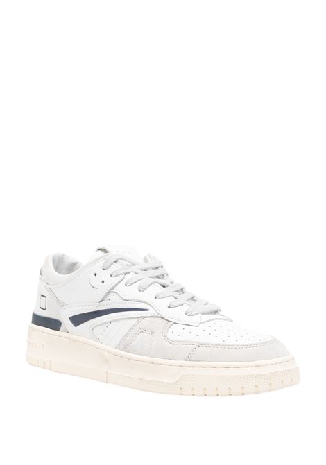 D.A.T.E. Sneakers Torneo Vintage Bianche e Blu - D.A.T.E Italy
