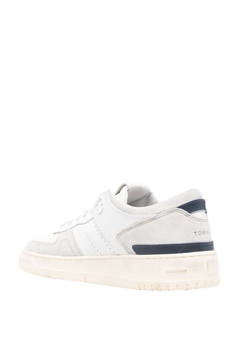 D.A.T.E. Sneakers Torneo Vintage Bianche e Blu - D.A.T.E Italy