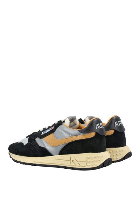 AUTRY Sneakers Reelwind In Suede Nero e Nylon Riflettente - AUTRY Promozione