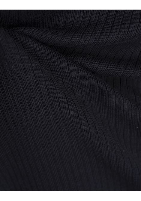 BOSS Maglione Regular Fit In Seta e Cotone Blu - BOSS Consegna Veloce