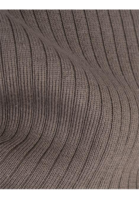 BOSS Maglione Regular Fit In Seta e Cotone Taupe - BOSS Promozione Limitata