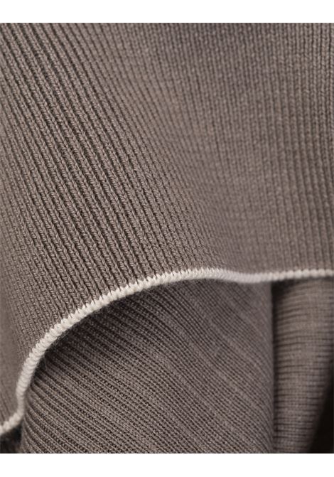 BOSS Maglione Regular Fit In Seta e Cotone Taupe - BOSS Promozione Limitata