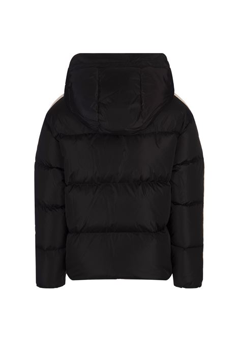 PALM ANGELS Piumino Nero Con Logo a Contrasto - PALM ANGELS Novità