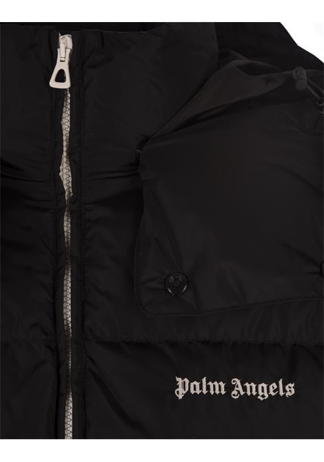 PALM ANGELS Piumino Nero Con Logo a Contrasto - PALM ANGELS Novità