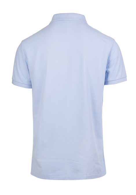 RALPH LAUREN Polo in Piquet Slim-Fit Azzurro Cielo e Bianca - RALPH LAUREN Hotsell