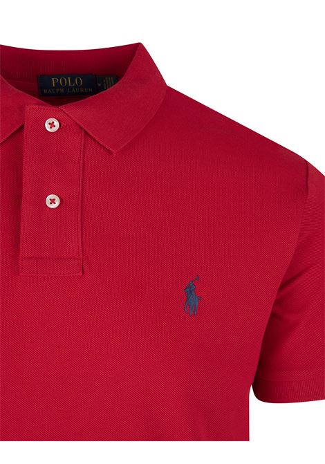 RALPH LAUREN Polo In Piquet Slim-Fit Rossa - RALPH LAUREN Saldi Di Fabbrica
