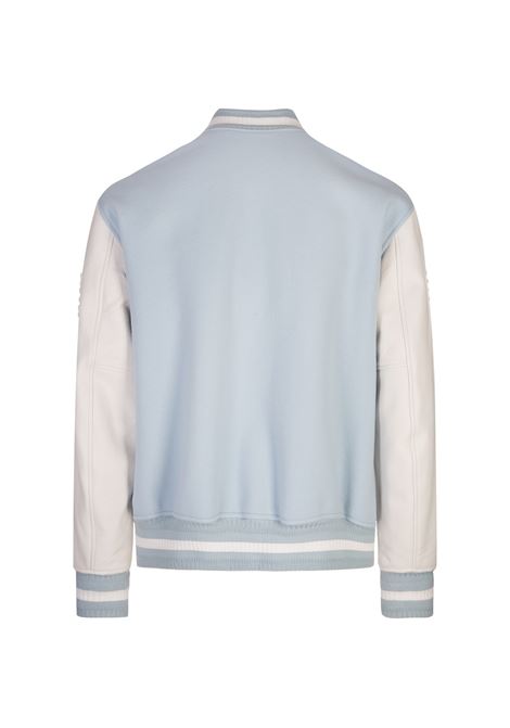 GIVENCHY Bomber GIVENCHY Bianco e Azzurro In Lana e Pelle - GIVENCHY Negozio