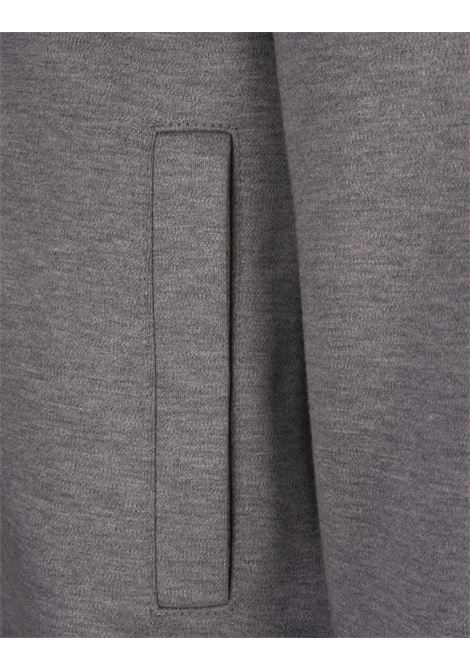 GIVENCHY Giacca Sportiva In Tessuto Garzato Grigio Con Dettaglio 4G - GIVENCHY Moda