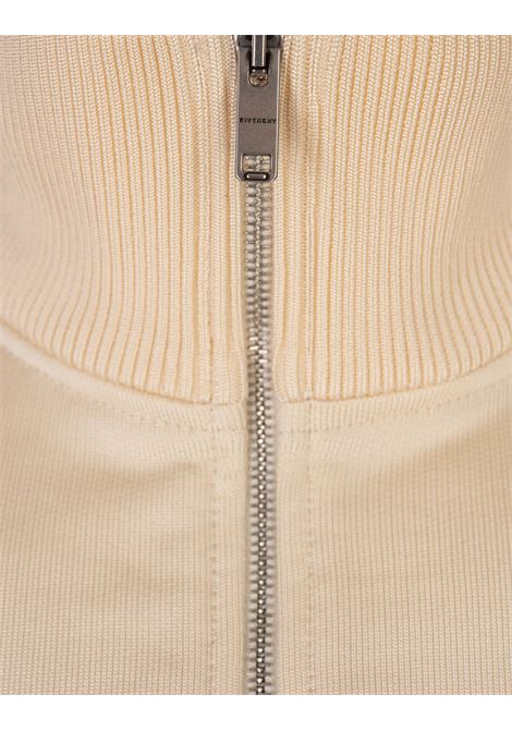 GIVENCHY Giacca Sportiva In Tessuto Garzato Avorio Con Dettaglio 4G - GIVENCHY Spedizione gratuita