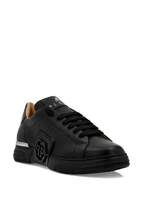 PHILIPP PLEIN Low-Top Leather Sneakers Phantom Kick$ Nere - PHILIPP PLEIN Offerta speciale