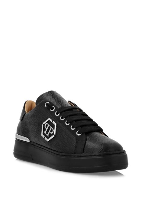 PHILIPP PLEIN Sneakers Low-Top Monogram In Nappa Nera - PHILIPP PLEIN Comprare a buon mercato
