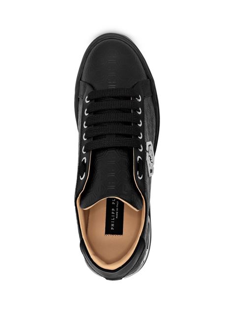 PHILIPP PLEIN Sneakers Low-Top Monogram In Nappa Nera - PHILIPP PLEIN Comprare a buon mercato