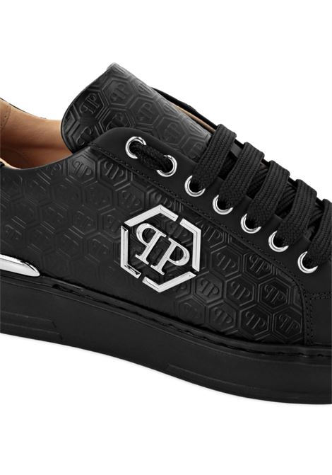 PHILIPP PLEIN Sneakers Low-Top Monogram In Nappa Nera - PHILIPP PLEIN Comprare a buon mercato