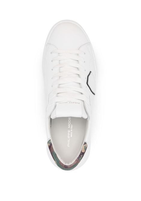 PHILIPPE MODEL Sneakers Basse Temple - Bianco e Camouflage - PHILIPPE MODEL Grande vendita