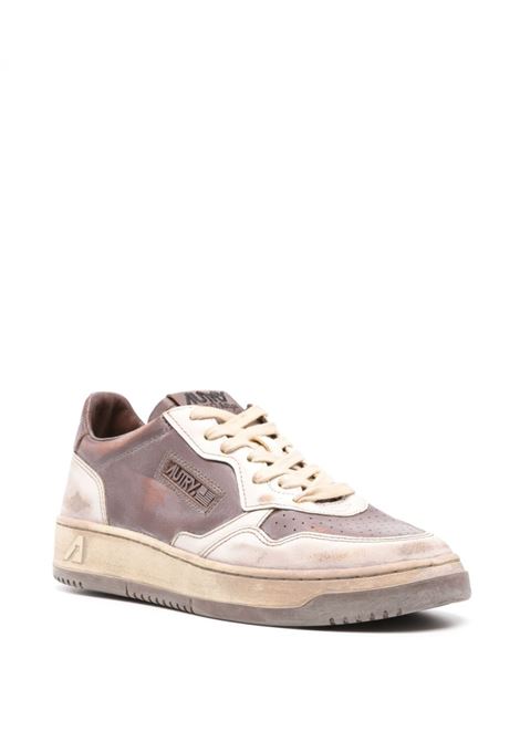 AUTRY Sneakers Medalist Low Super Vintage In Pelle Mud e Bianca - AUTRY Offerta per la Festa della Mamma