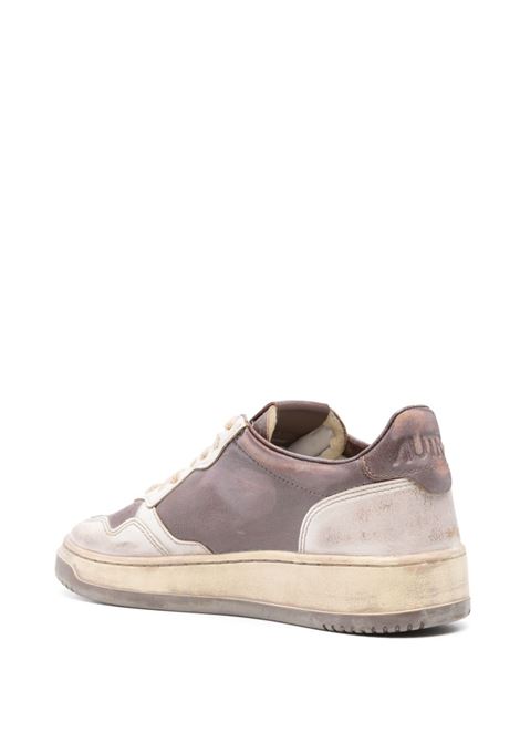 AUTRY Sneakers Medalist Low Super Vintage In Pelle Mud e Bianca - AUTRY Offerta per la Festa della Mamma