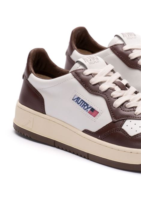AUTRY Sneakers Medalist Low In Pelle Bicolor Bianca e Marrone - AUTRY Offerta Anniversario