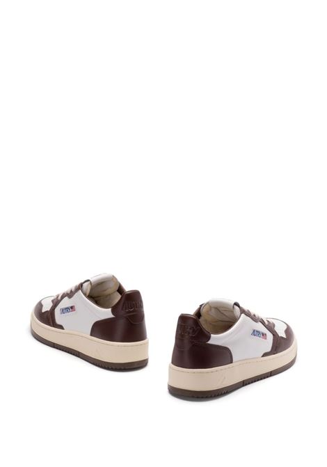 AUTRY Sneakers Medalist Low In Pelle Bicolor Bianca e Marrone - AUTRY Offerta Anniversario