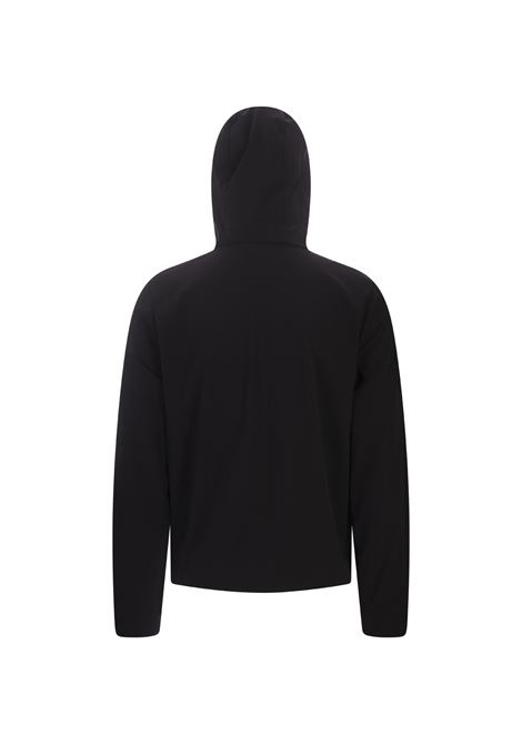 MONCLER GRENOBLE Felpa Imbottita Nera Con Zip e Stampa Logata - MONCLER GRENOBLE Offerte giornaliere